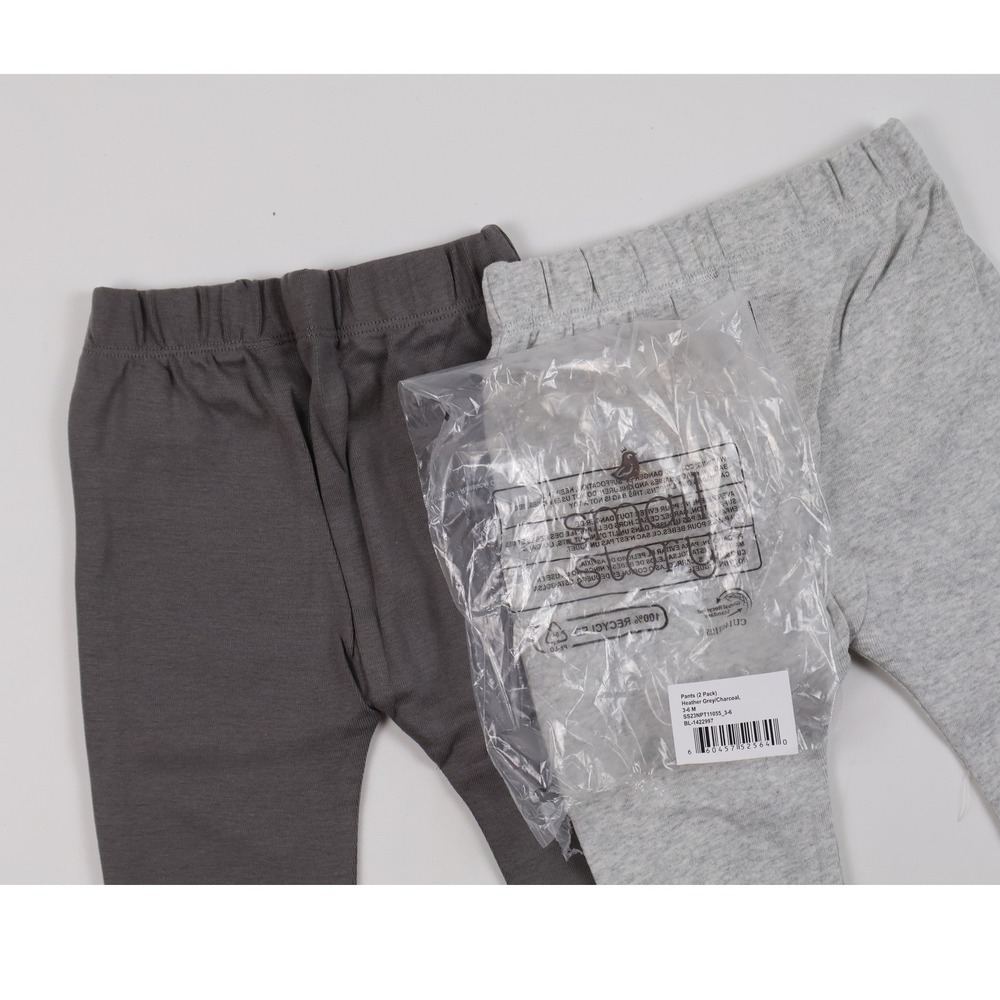 Small Story Pants 2 Pack Heather Grey Charcoal 3-6M SS23NPT11055_3-6 NEW